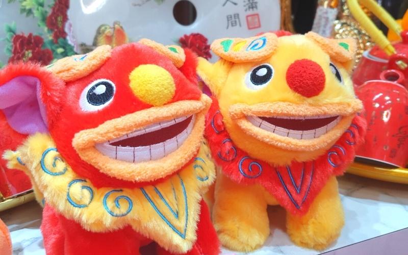 Chinese New Year Lion Plushies in Paradise City